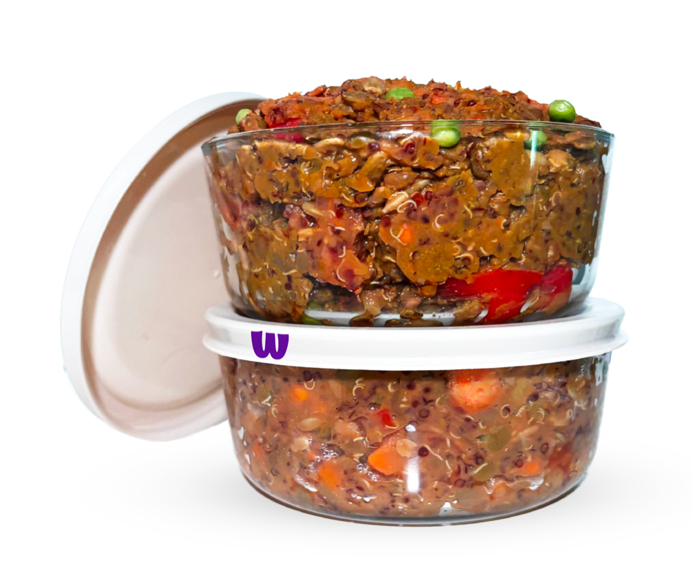 Two stacked Wonder Bowl sample bowls